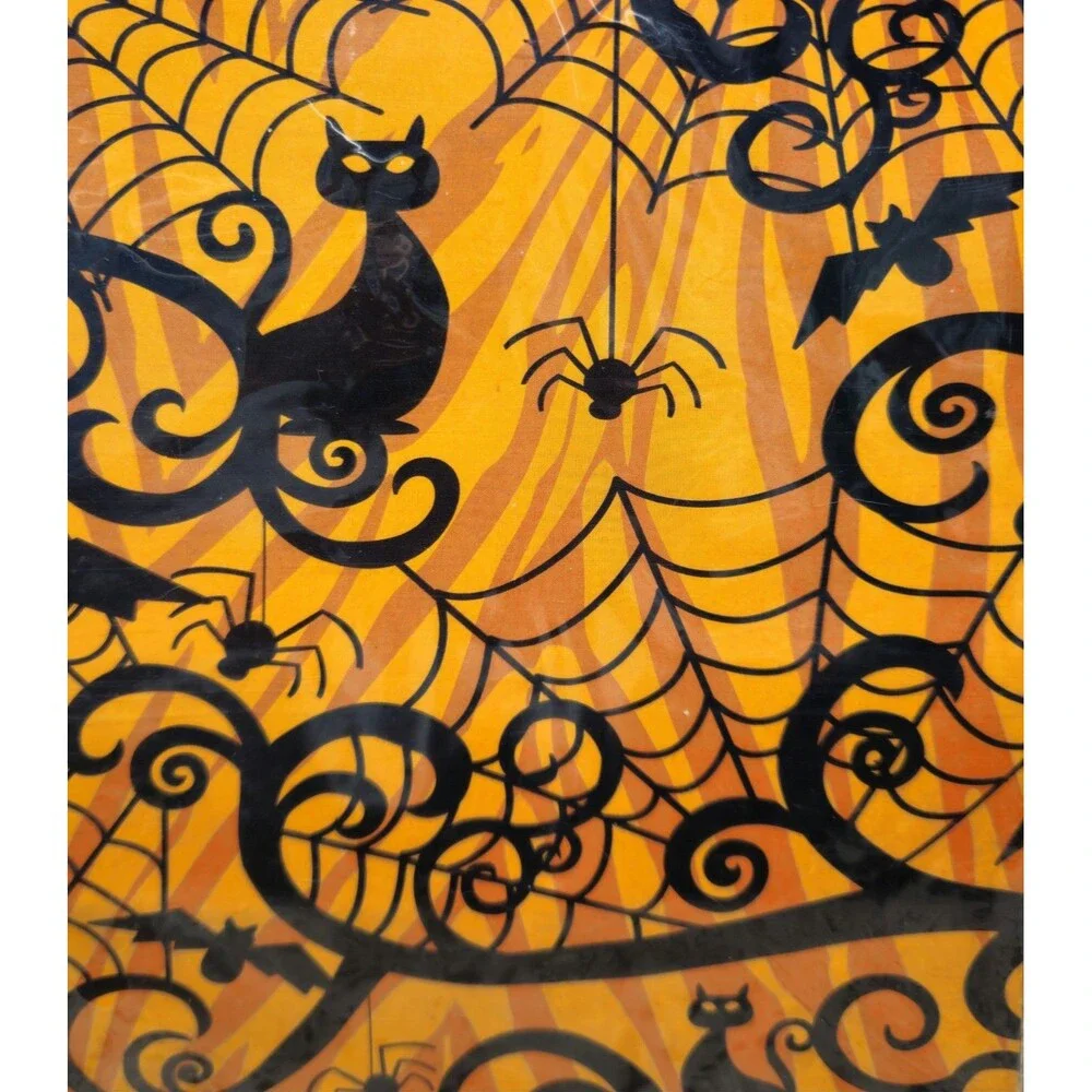 NOS Halloween Gift Sacks Black Cats & Spiderwebs 10 Count